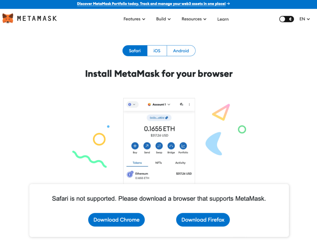 tải và cài đặt tiện ích mở rộng MetaMask.