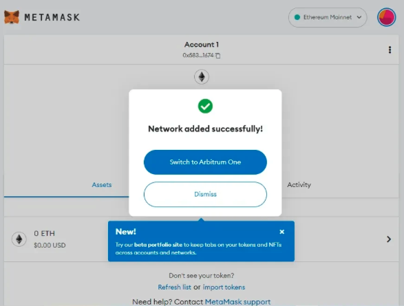 Thêm Mạng Arbitrum Vào MetaMask